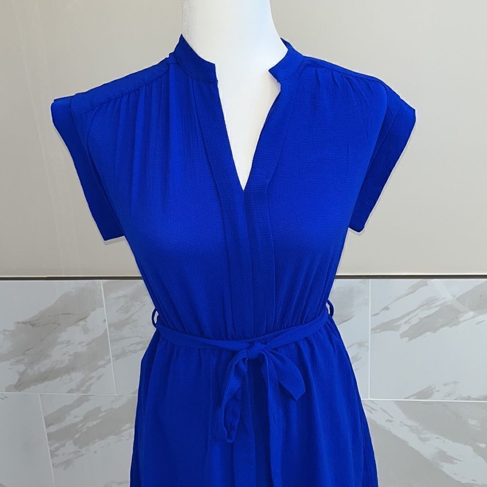 Monteau Dress Juniors Small Cobalt Blue Fit Flare Elastic Waist. Size S - Picture 2 of 7